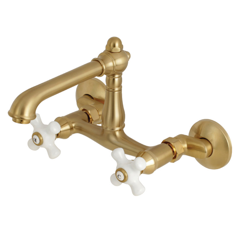 Kingston Brass English Country Adjustable Wall Mount Bridge Faucet